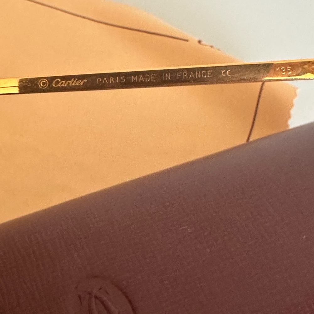 Vintage Cartier Oval Sunglasses 18k gold plated. - Picture 8 of 16